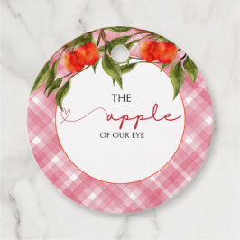 目の赤ちゃんシャワーのリンゴ フェイバータグ