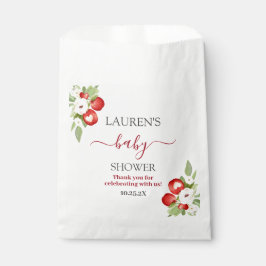 目の赤ちゃんシャワーのリンゴ フェイバーバッグ