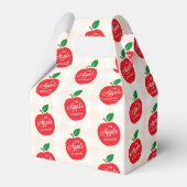 目の赤ちゃんシャワーのリンゴ フェイバーボックス (正面サイド)