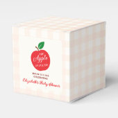 目の赤ちゃんシャワーのリンゴ フェイバーボックス (正面サイド)