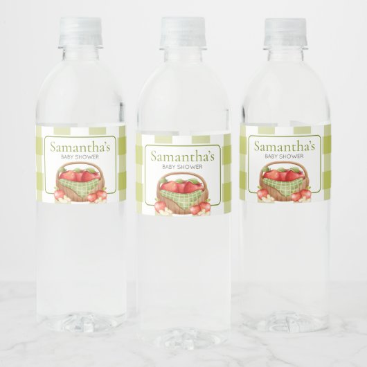 目の赤ちゃんシャワーのリンゴ ペットボトルラベル (ボトル)