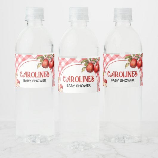目の赤ちゃんシャワーのリンゴ ペットボトルラベル (ボトル)