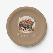 目の赤ちゃんシャワーのリンゴ ペーパープレート (正面)