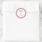 目の赤ちゃんシャワーのリンゴ ラウンドシール (バッグ)