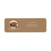 目の赤ちゃんシャワーのリンゴ ラベル (正面)