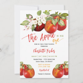 目の赤ちゃんシャワーのリンゴ 招待状