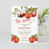 目の赤ちゃんシャワーのリンゴ 招待状 (スタンド正面)