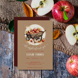 目の赤ちゃんシャワーのリンゴ 招待状