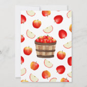 目の赤ちゃんシャワーのリンゴ 招待状 (裏面)