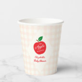 目の赤ちゃんシャワーのリンゴ 紙コップ (正面)