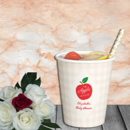 目の赤ちゃんシャワーのリンゴ 紙コップ