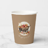 目の赤ちゃんシャワーのリンゴ 紙コップ (裏面)