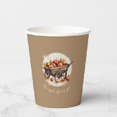 目の赤ちゃんシャワーのリンゴ 紙コップ (正面)