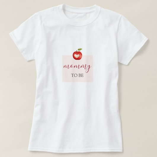 目の赤ちゃんシャワーのリンゴ Tシャツ (デザイン正面)