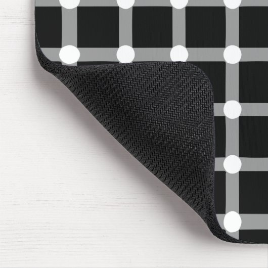 目の錯覚のデザインの消失の黒い点 マウスパッド (コーナー)