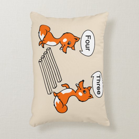 目の錯覚のトリックのキツネ アクセントクッション (正面(垂直))