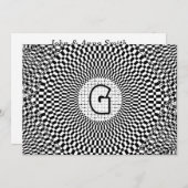 目の錯覚のモノグラムG 招待状 (正面/裏面)