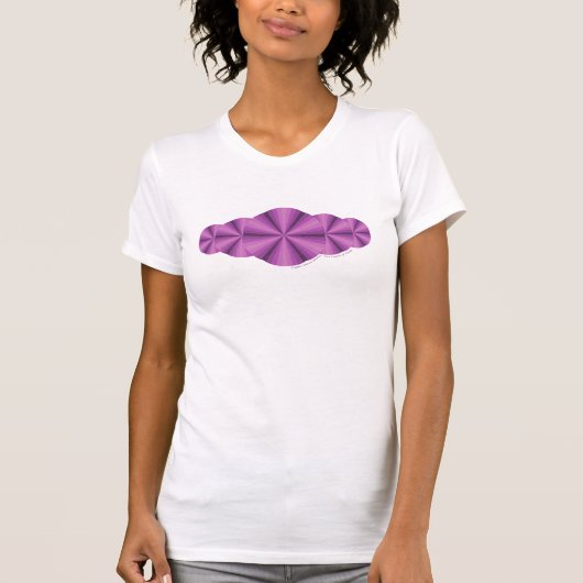 目の錯覚の紫色の女性の軽いワイシャツ Tシャツ (正面)