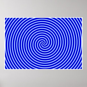 目の錯覚のHypnoの青 ポスター
