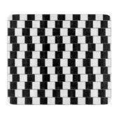 目の錯覚は正方形の黒を並べます カッティングボード (正面)