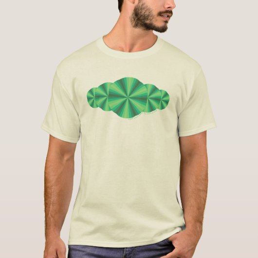 目の錯覚グリーン キッズ&ベビーTシャツ Tシャツ (正面)