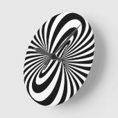 目の錯覚3Dの螺線形 ラウンド壁時計 (傾斜)