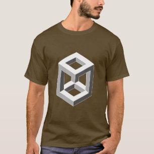 目の錯覚-箱 Tシャツ