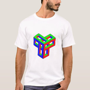 目の錯覚RGBのブロック Tシャツ