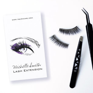 目の長いまつげLash拡張アイコン 名刺