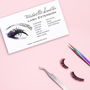 目の長いまつげLash拡張アイコン 名刺