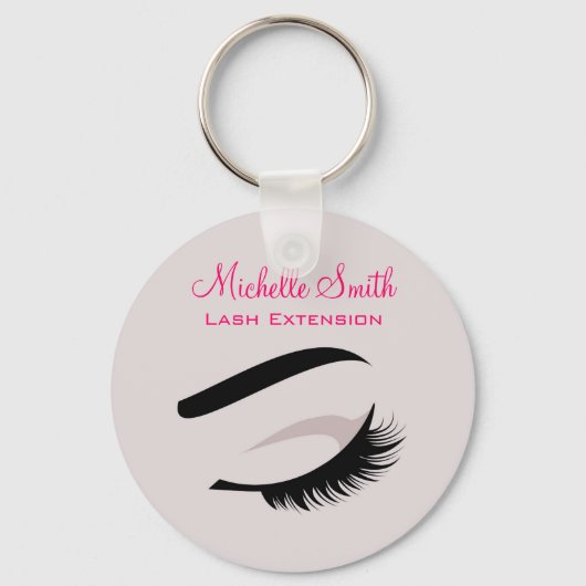 目の長いlashesラッシュエクステンションブランディング キーホルダー (正面)