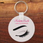 目の長いlashesラッシュエクステンションブランディング キーホルダー (正面)