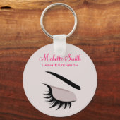 目の長いlashesラッシュエクステンションブランディング キーホルダー (正面)