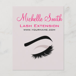目の長いlashesラッシュエクステンションブランディング チラシ