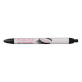 目の長いlashesラッシュエクステンションブランディング 黒ボールペン (正面)