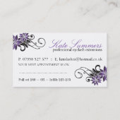 目の鞭延長名刺 予約カード (裏面)