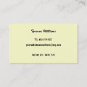 目の鞭延長名刺 名刺 (裏面)