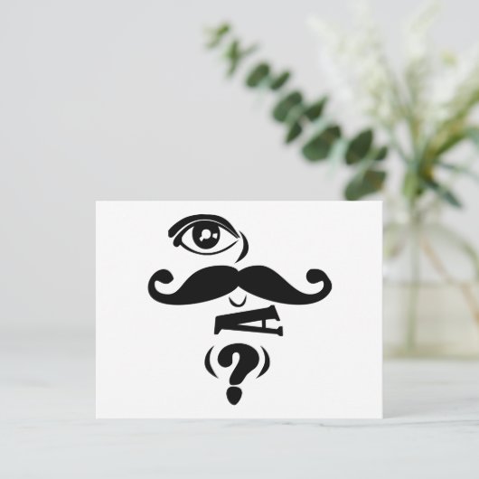 目の髭U質問 ポストカード (スタンド正面)