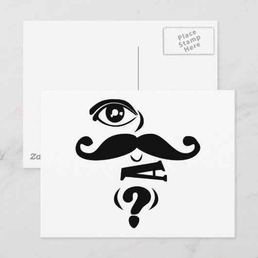 目の髭U質問 ポストカード (正面/裏面)