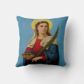 目のSt.ルーシーのカトリック教の聖者 クッション (裏面)