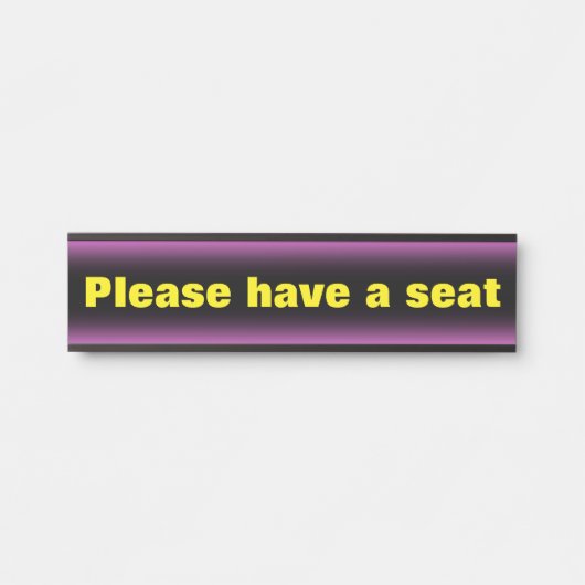 目はっきりしたを引く「どうぞ席を取って」 サインプレート (正面)