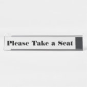 目はっきりしたを引く「どうぞ座って」 デスクネームプレート (正面)