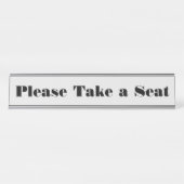 目はっきりしたを引く「どうぞ座って」 デスクネームプレート (正面)