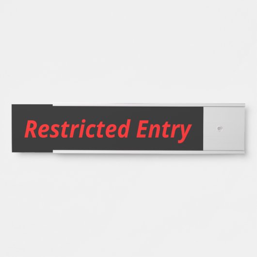 目はっきりしたを引く「Restricted Entry」記号 サインプレート (正面)