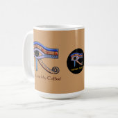 「目はコーヒーが大好き！」 マグカップ (正面左)