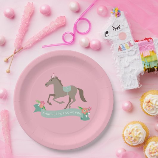 目まいがするおもしろい第2誕生日 ペーパープレート (パーティー)