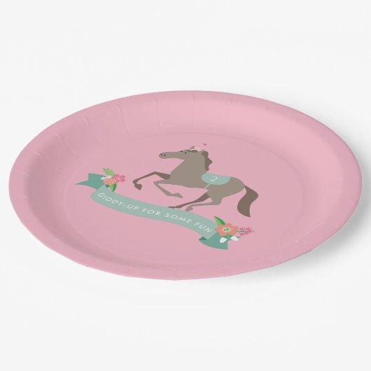 目まいがするおもしろい第2誕生日 ペーパープレート (アングル)