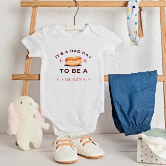 目まいがするほど暑い犬は悪い日だ ベビーボディスーツ