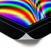 目まいがするカラースパイダーウェブ ポスター (角)