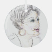 目まい ガラスオーナメント (正面)